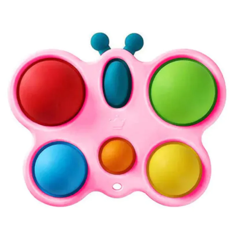 Mrtoys 5 Dot Sensory Fidget Toy Butterfly Shape Pink