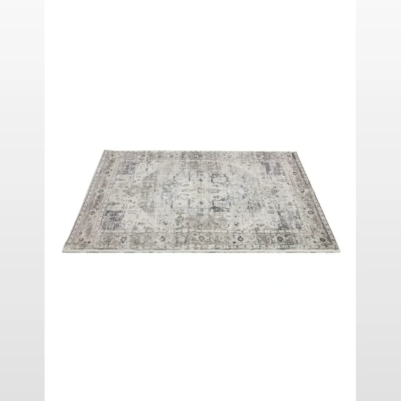 A large, rectangular short pile floor rug with a distressed multi-colour pattern, measuring 200x290cm.