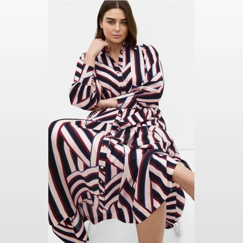 Timeless Stripe Long Sleeve Maxi Dress