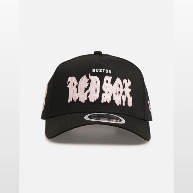 New Era Boston Red Sox Drip Glow Script 9FORTY A-Frame Snapback Cap