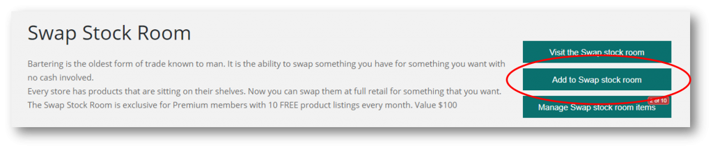 Swap Stock Room Banner